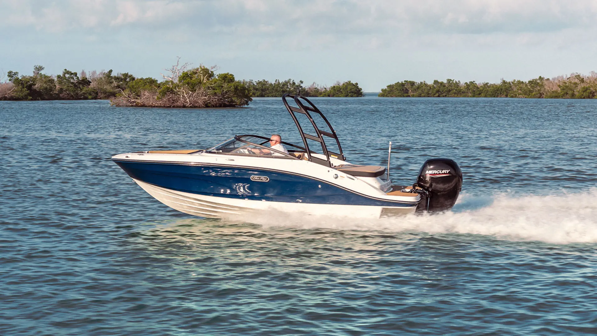 Próximamente en stock Sea Ray SPX 190 OB - Vista lateral