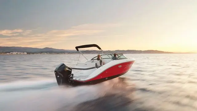Sea Ray SPX 210 fueraborda - Navegando a toda velocidad